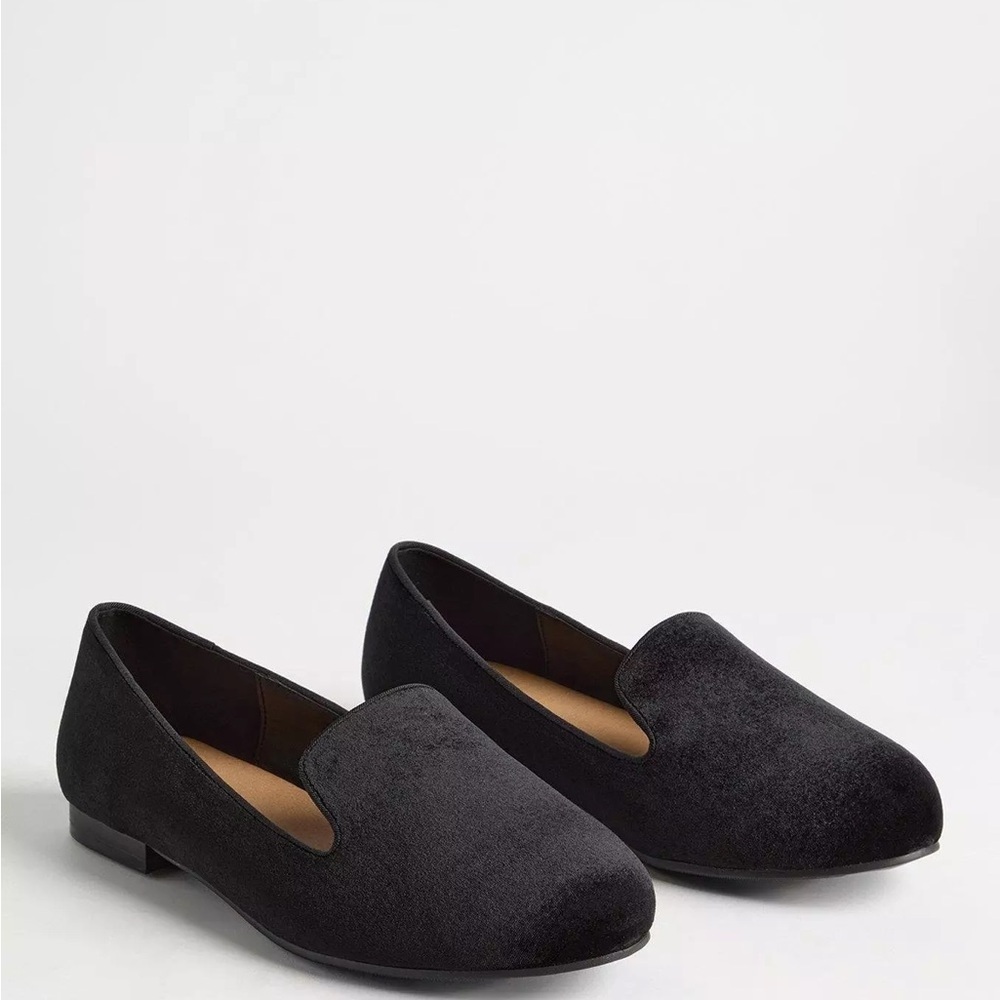 Torrid Black Velvet Women's Loafers 9 Extra Wide